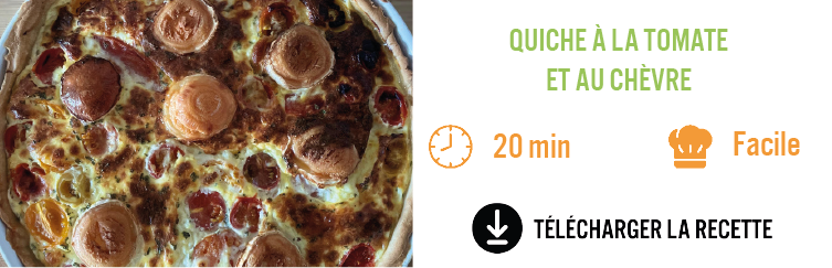 Quiche à la tomate et au chèvre